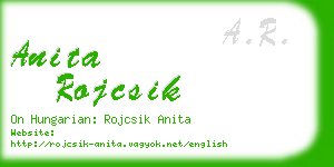 anita rojcsik business card